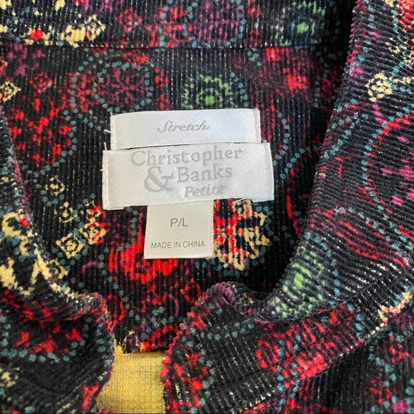 Christopher & Banks Corduroy Floral Jacket - Picture 5 of 8